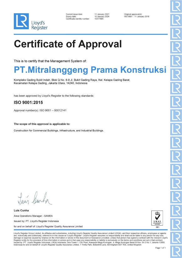 Mitra Konstruksi Certification