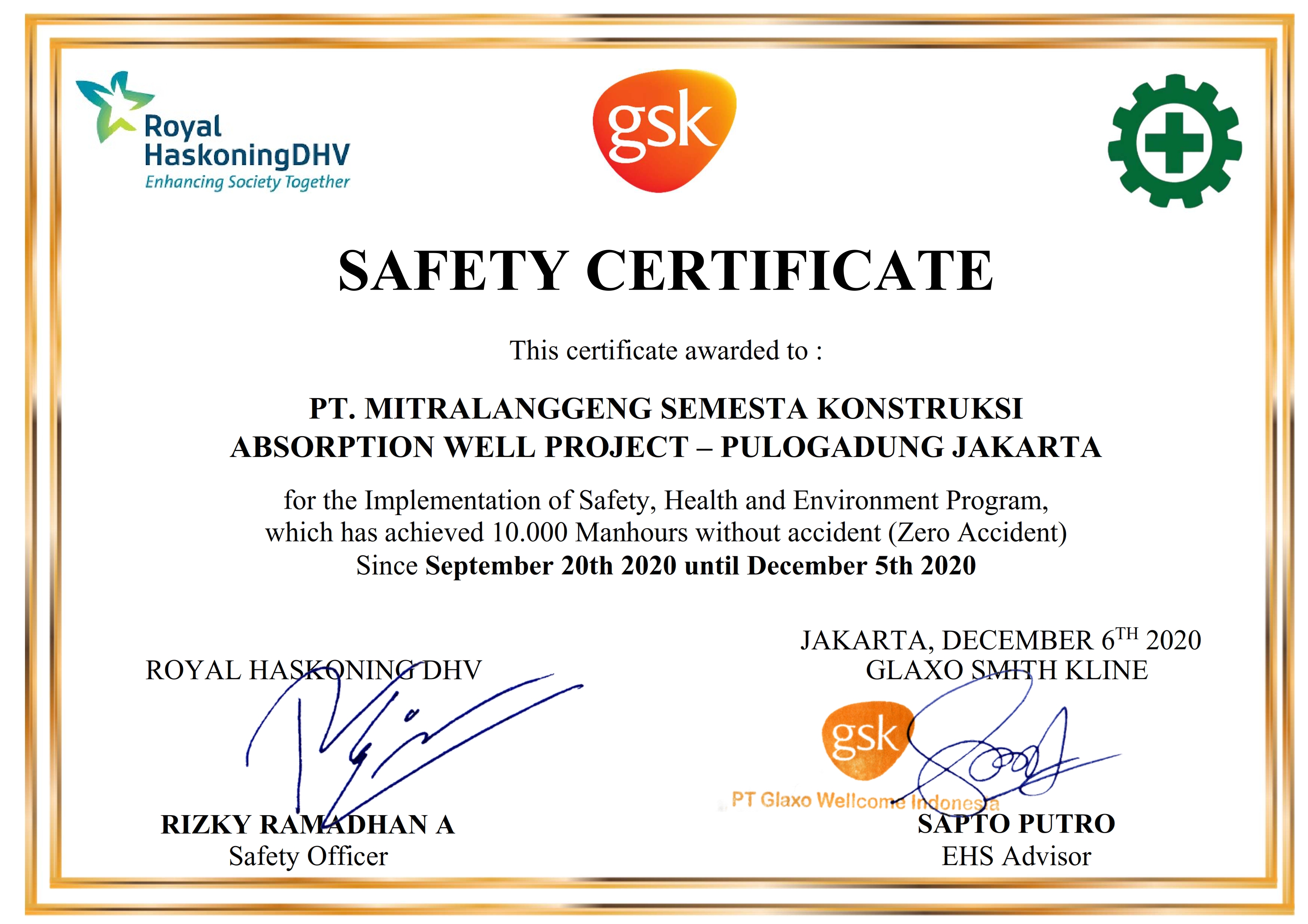 Mitra Konstruksi Certification